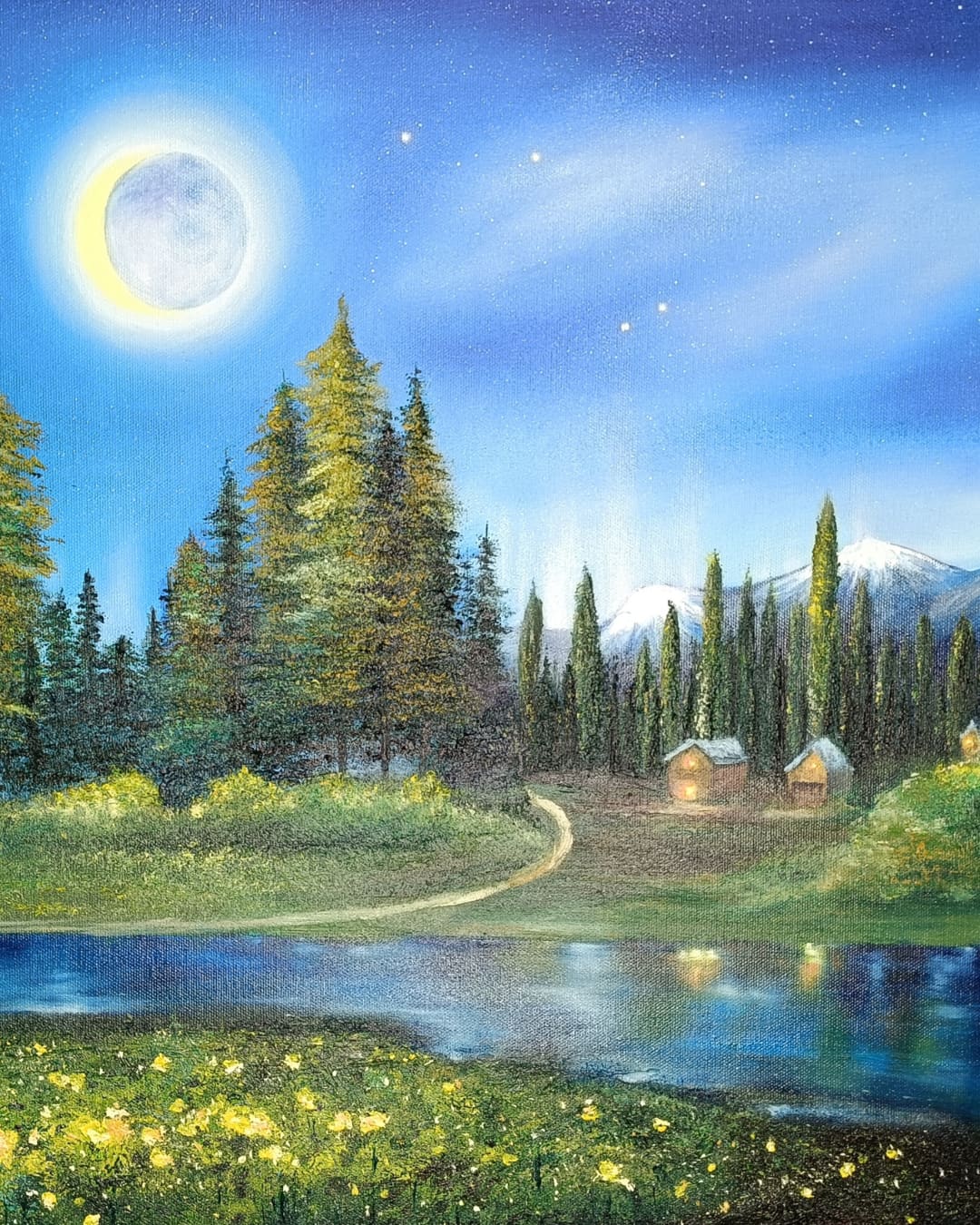 自然風景油畫作品